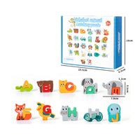 Wooden Alphabet Game Cognitive Development Dinosaur Number Game