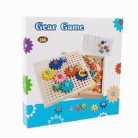 Wooden Gear Puzzle STEM Learning Gear Assembly Toy Spatial Thinking