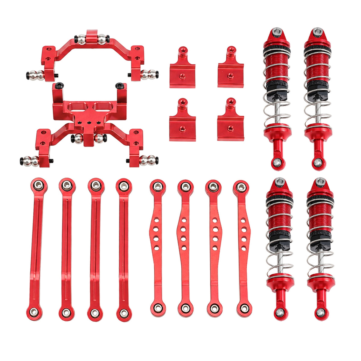 RC Car Shock Absorb Set Stable Performance RC Car Damping System Linkage Kit Aluminum Alloy Hobby Parts