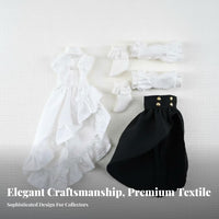 1/12 Scale Doll Dress Finely Sewn 1/12 Scale Doll Outfit Historical Period Design Miniature Apparel for Display