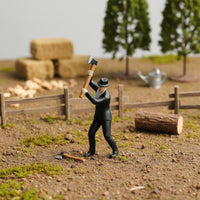 1:64 Scale Man Figure Hand-Painted Axe Man Figurine