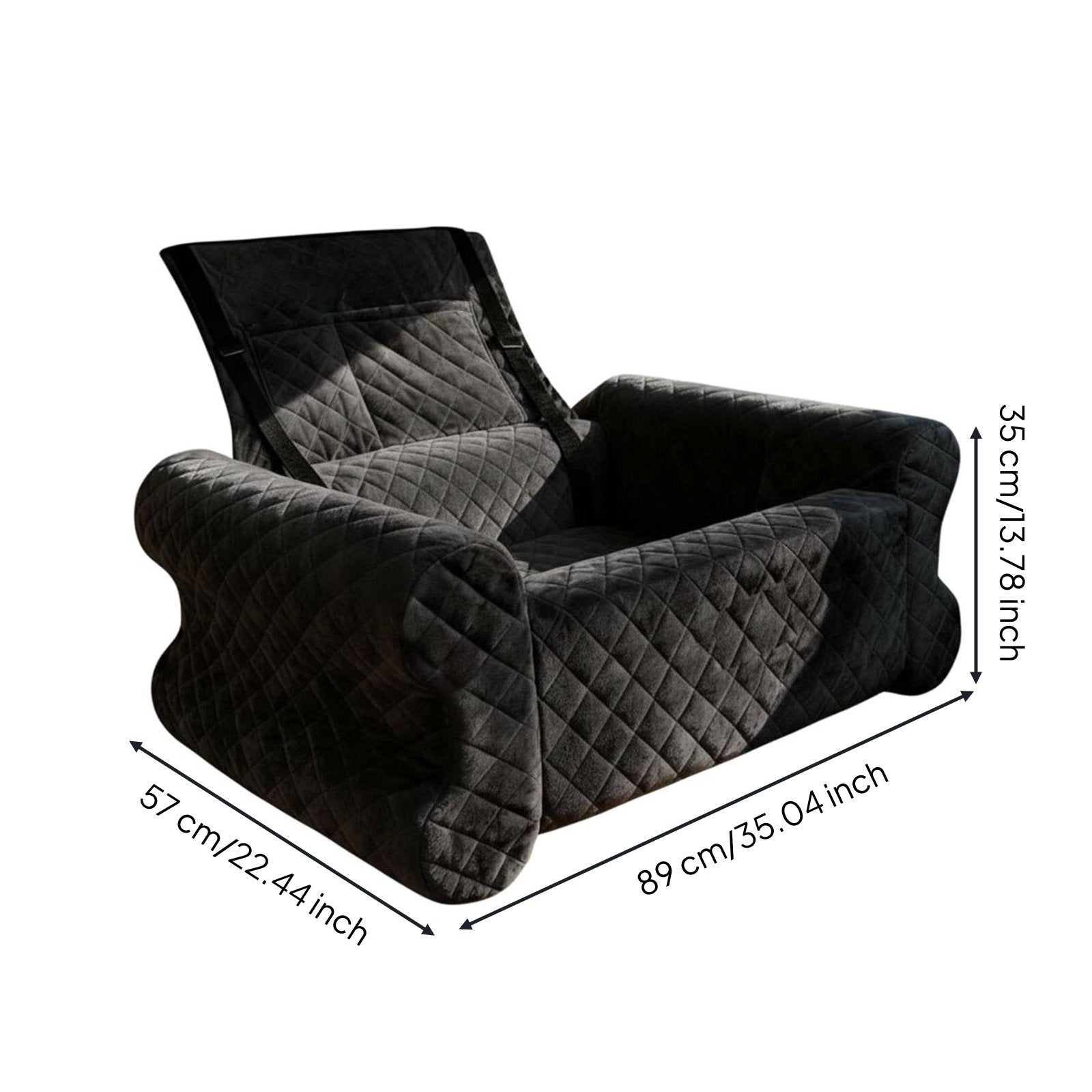 Bone Shaped Dog Car Bed Soft Padding Pet Safety Car Seat Easy Installation