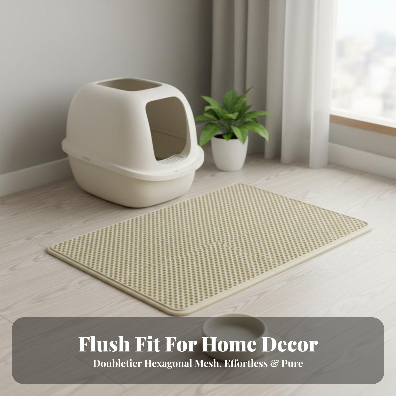 hexagonal Litter collectping Mat Waterresistant hexagonal collectping Mat for Home, felines
