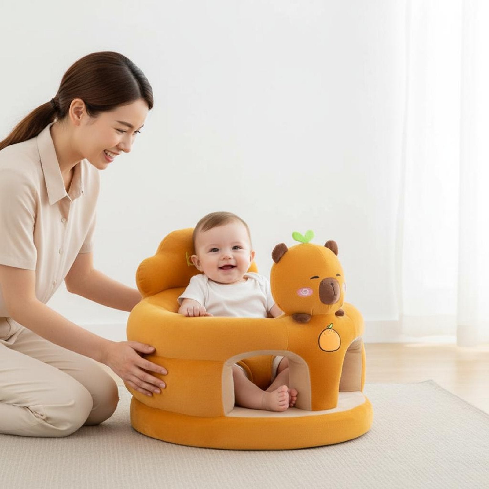 Soft Fabric Baby Sofa PP Cotton Filling Cartoon Baby Chair for Toddlers