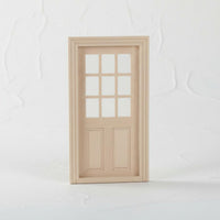 Dollhouse Window Door Paintable 1:12 Scale Dollhouse Door Architectural Detail Miniature Decor