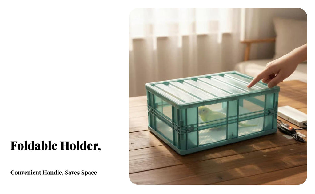 Heated Pet Brooder Constant Temperature Avian Brooder Box Pet Heating Box Space Saving Portable Creature Brooder for Home, Farm
