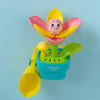 Bath Flower Pot Toy Colorful Rotating Flower Toy Interactive for Toddlers