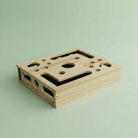 Interactive Feline Maze Toy Solid Wood Construction Pet Supply for Indoor