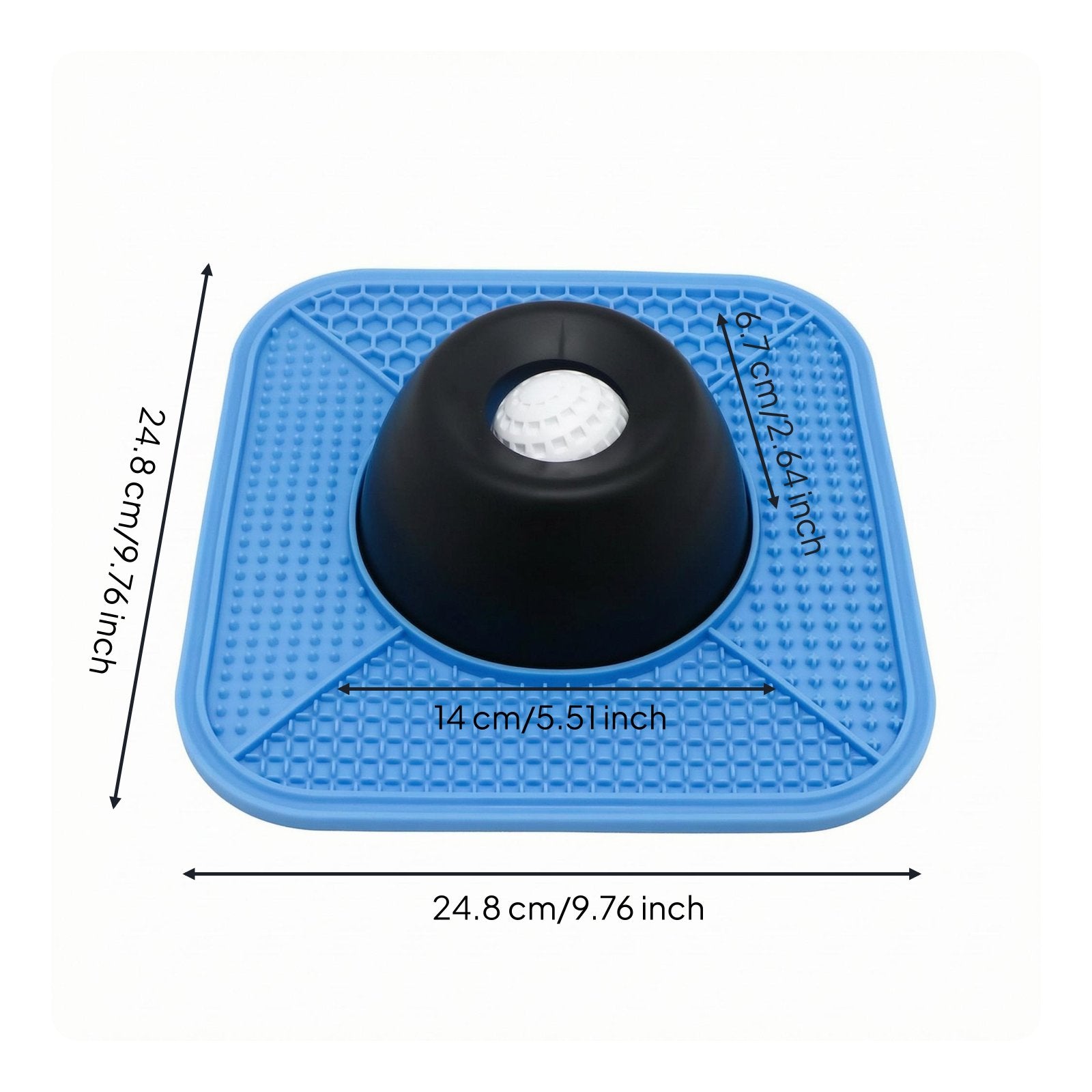 Square Slow Feeder Bowl Anti-Slip Slow Feeder Dog Bowl Dishwasher Safe