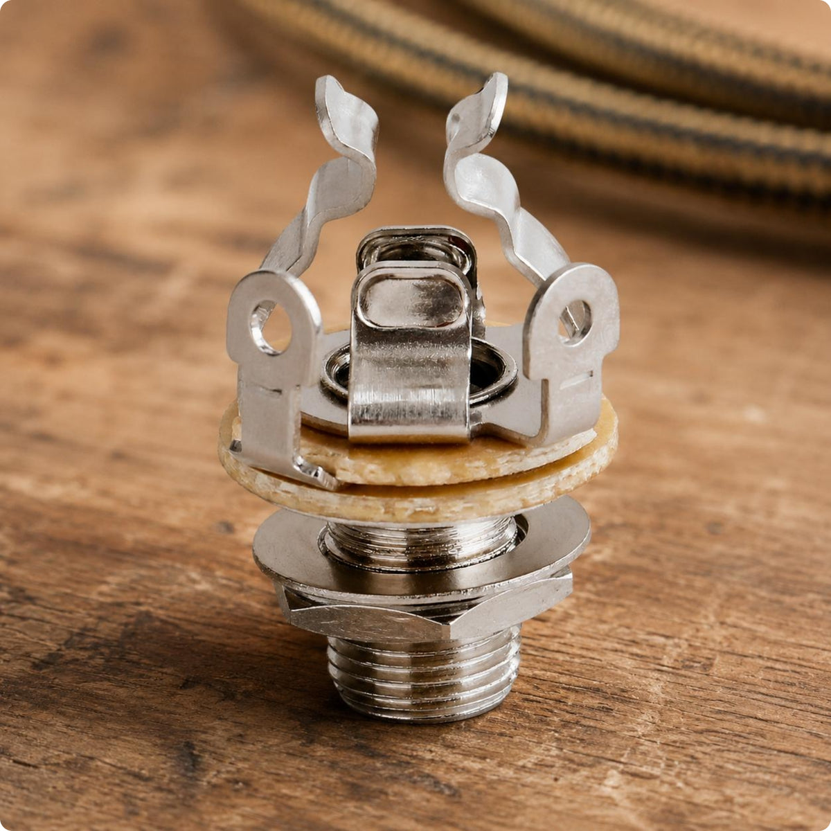 Panel Mount Audio Socket Hex Nut Electronic Part Copper Contact