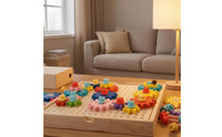 Wooden Gear Puzzle STEM Learning Gear Assembly Toy Spatial Thinking