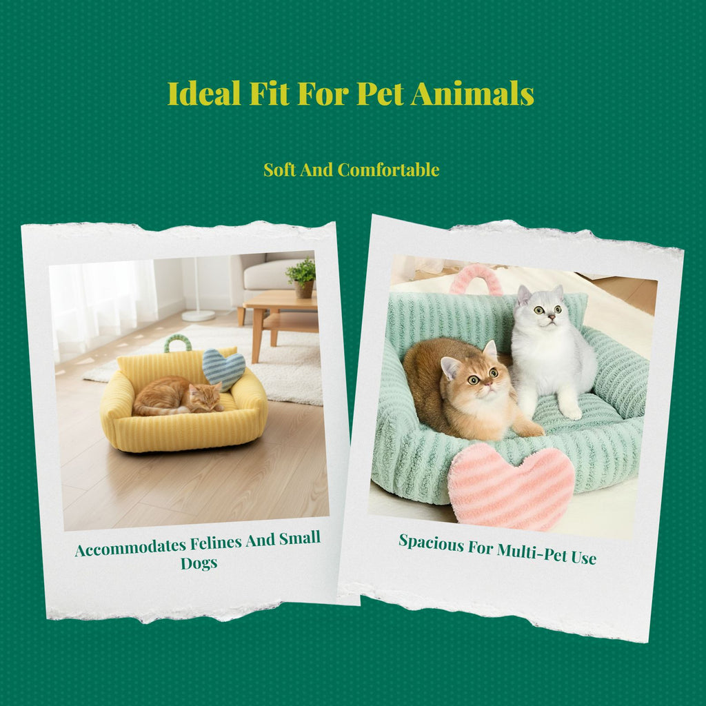 Cat Bed, Soft Washable Pet Sofa Mat, Non-Slip, All-Season