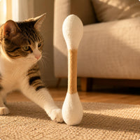 Cotton Swab Feline Toy Single Piece Pet Accessory Interactive