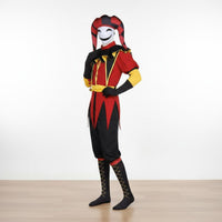 Clown Costume Stage Performance Harlequin Outfit Long Sleeved for Cosplay Party