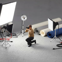 1:64 Scale Miniature Scene Collectible Online Broadcast Host Doll Set
