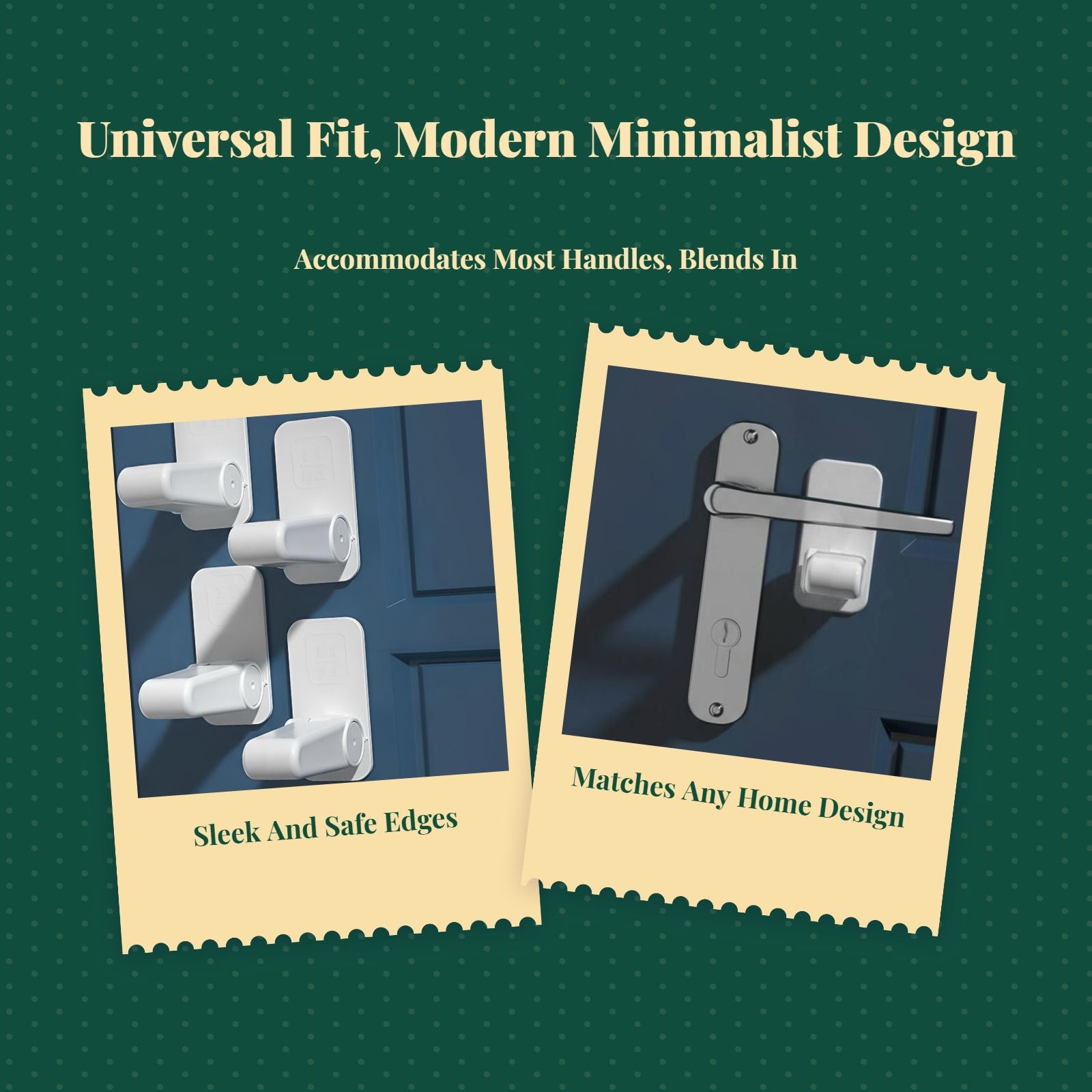 Child Resistant Door Lock, Easy Installation, Restricts Rotation, Infant Protection, Pet Barrier, No Tools Needed, Multi-Functional