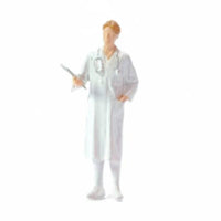 1:87 Scale Doctor Figure High Detail Miniature Nurse Figurine Hand-Painted Resin Paramedic Model for Collectors, Hobbyists, Sand Table Scenes