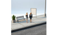 2 Pieces 1/64 Scale Resin Figures Standing Pose Model Scene Prop Figure