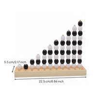 Educational Counting Board Stacked Beads Wooden Counting Board Red Numbers