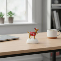 Screaming Goat Figure Desk Decor Expressive Caprine Book Desktop Decoration Novelty Gift Set for Bookshelf