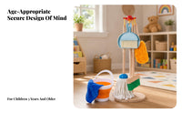 Storage Rack Kids Cleaning Play Set Child-Sized Child Playset for Children
