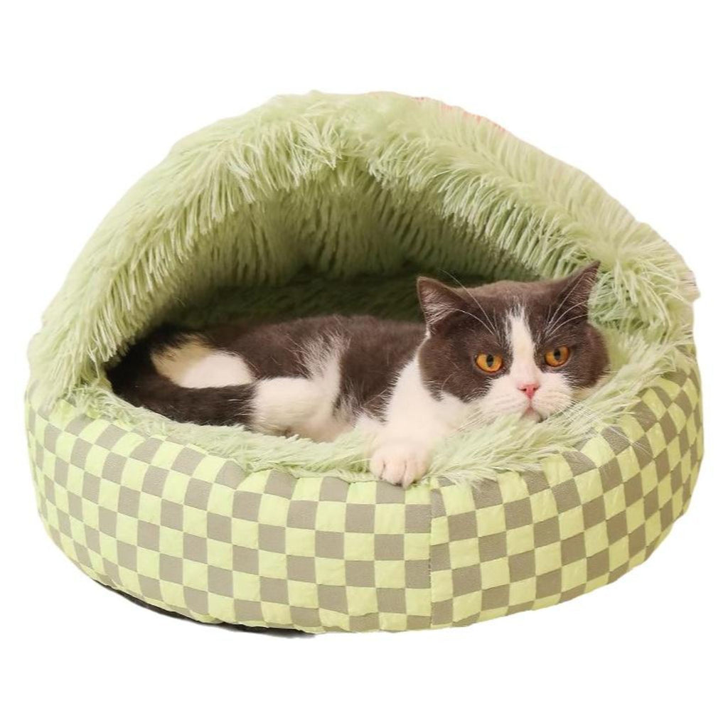 Insulated cat cave bed for warmth