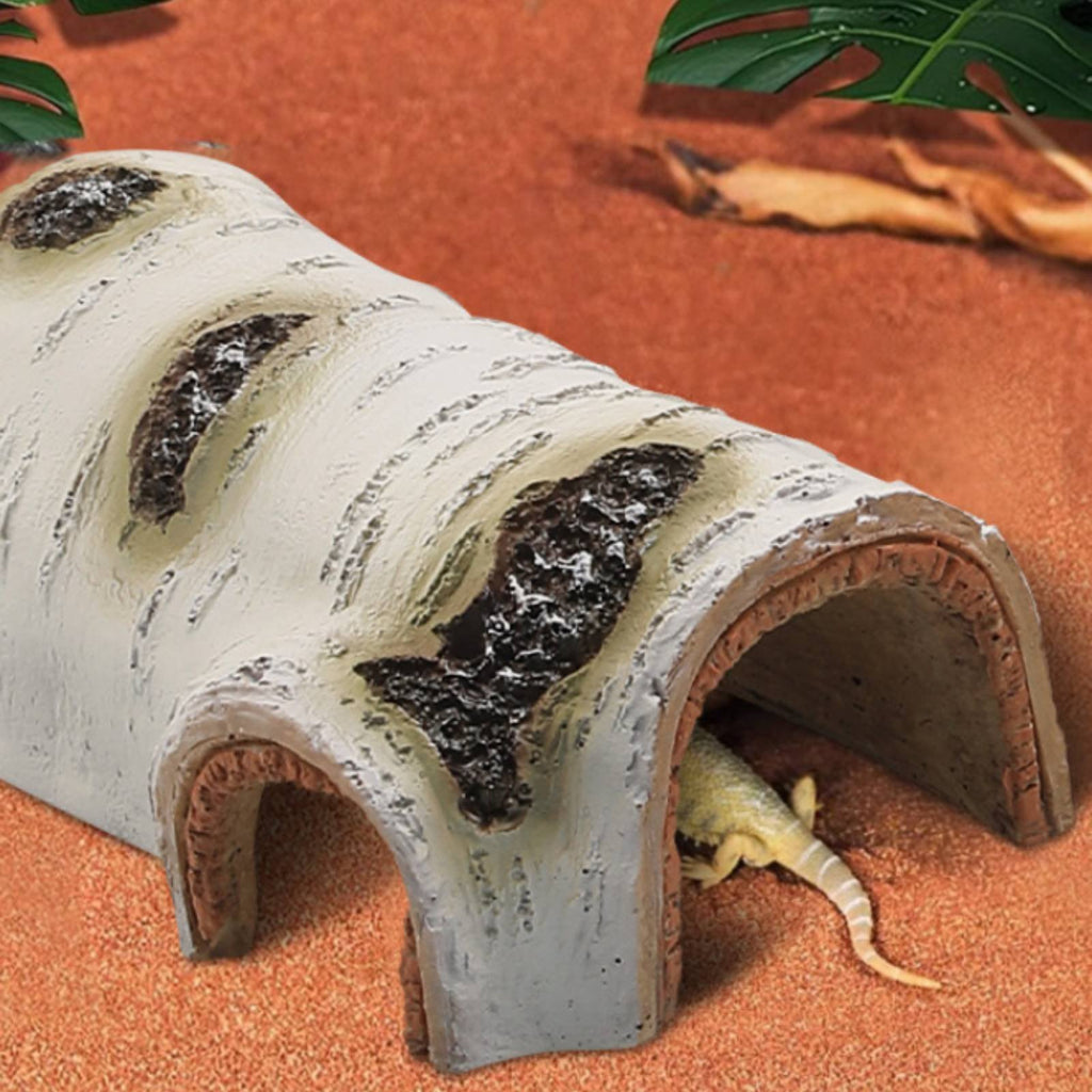 Aquarium Hideout Cave Naturalistic Design Arched Log Shelter Material
