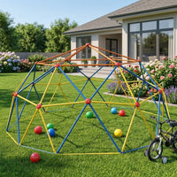 Kids Climbing Dome -Colorful Climbing Structure Frame Holds Playground Equipment for Ages 4 to 10, Children, Backyard