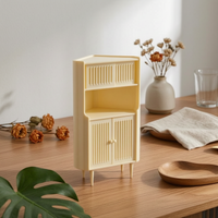 Miniature Corner Cabinet Triangular Top Corner Storage Cabinet Model Accessible