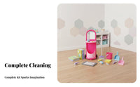 Kids Broom and Mop Set Role-Playing Fun Toy Cleaning Cart Set Educational Childrens Cleaning Tools for Girls, Young Children