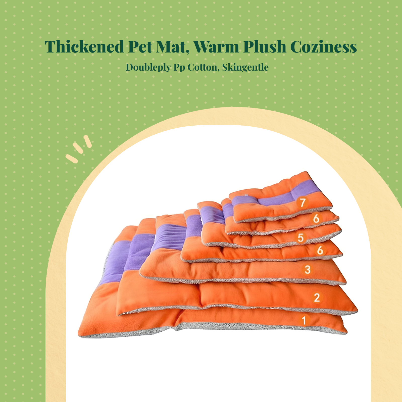 Plush fleece dog bed mat, non-slip, warm, for large dogs