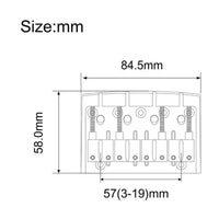 4-String Bass Bridge Rectangular Base Plate Metal Bass Bridge Fixed