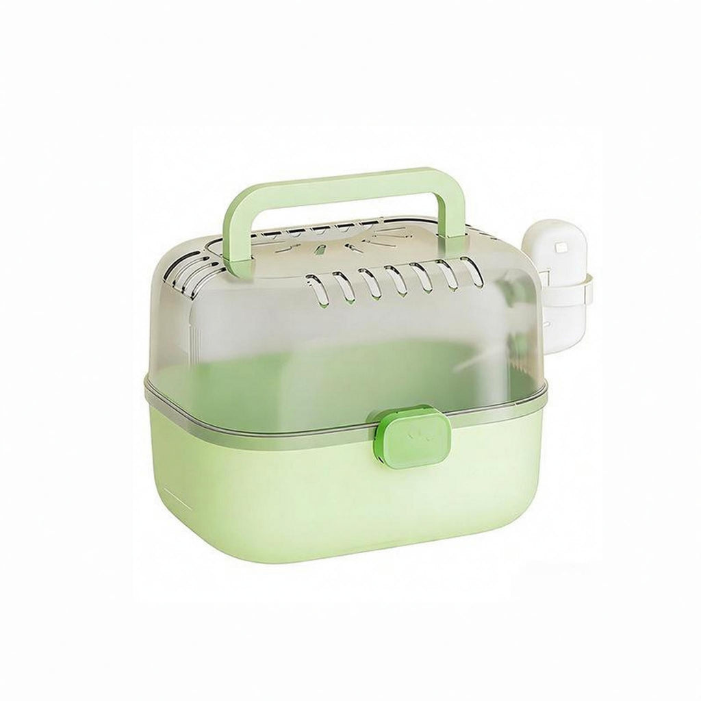 Hard-Sided Hamster Carrier Ventilated Small Animal Carry Case for Travel