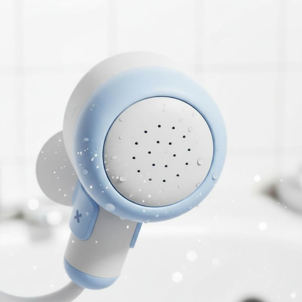 2-in-1 Bubble Machine Shower Fun Sound and Light for Bathroom, Young Children