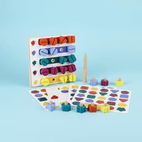 Wooden Screw Toy Hands-on Pattern Card Game Polished Edges for Children