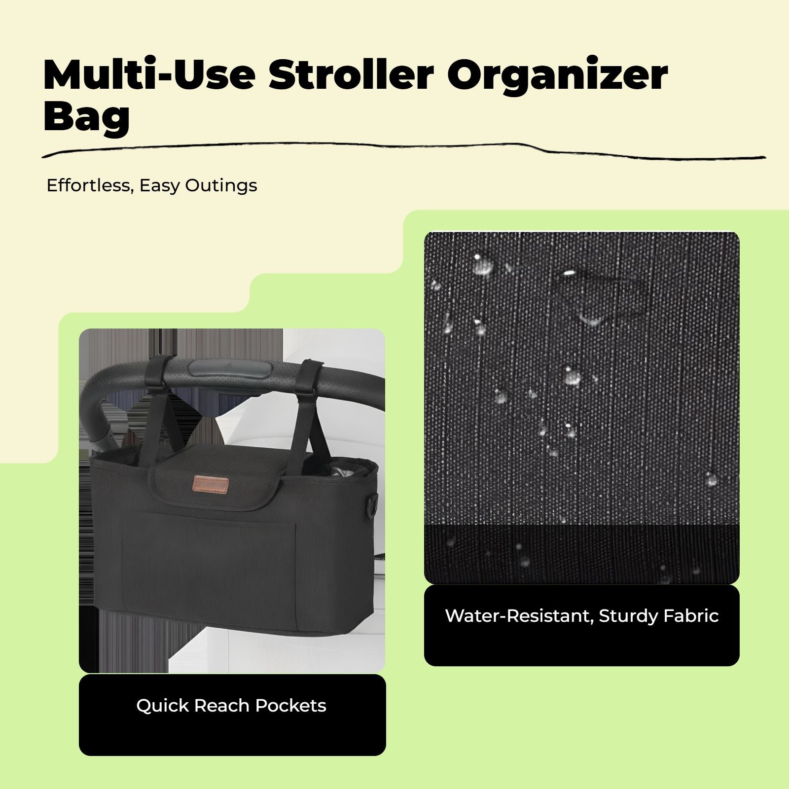 Large capacity stroller bag