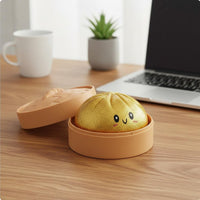 Steamed Bun Soft with Steamer Case Cute Bun Stress Toy for Office, Students