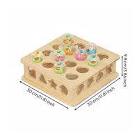 Whack a Rodent Feline Toy Solid Wood Interactive Feline Scratcher Toy for Indoor