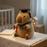 Graduation Capybara Stuffed Cute Graduation Cap Capybara Soft for Rest Time