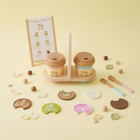 Pretend Coffee Shop Set Lidded Pretend Coffee Takeaway Set Round Handle