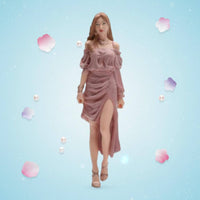 Walk Girl Figure High Detail Fashion Girl Miniature Setting Prop Painted Miniature Person
