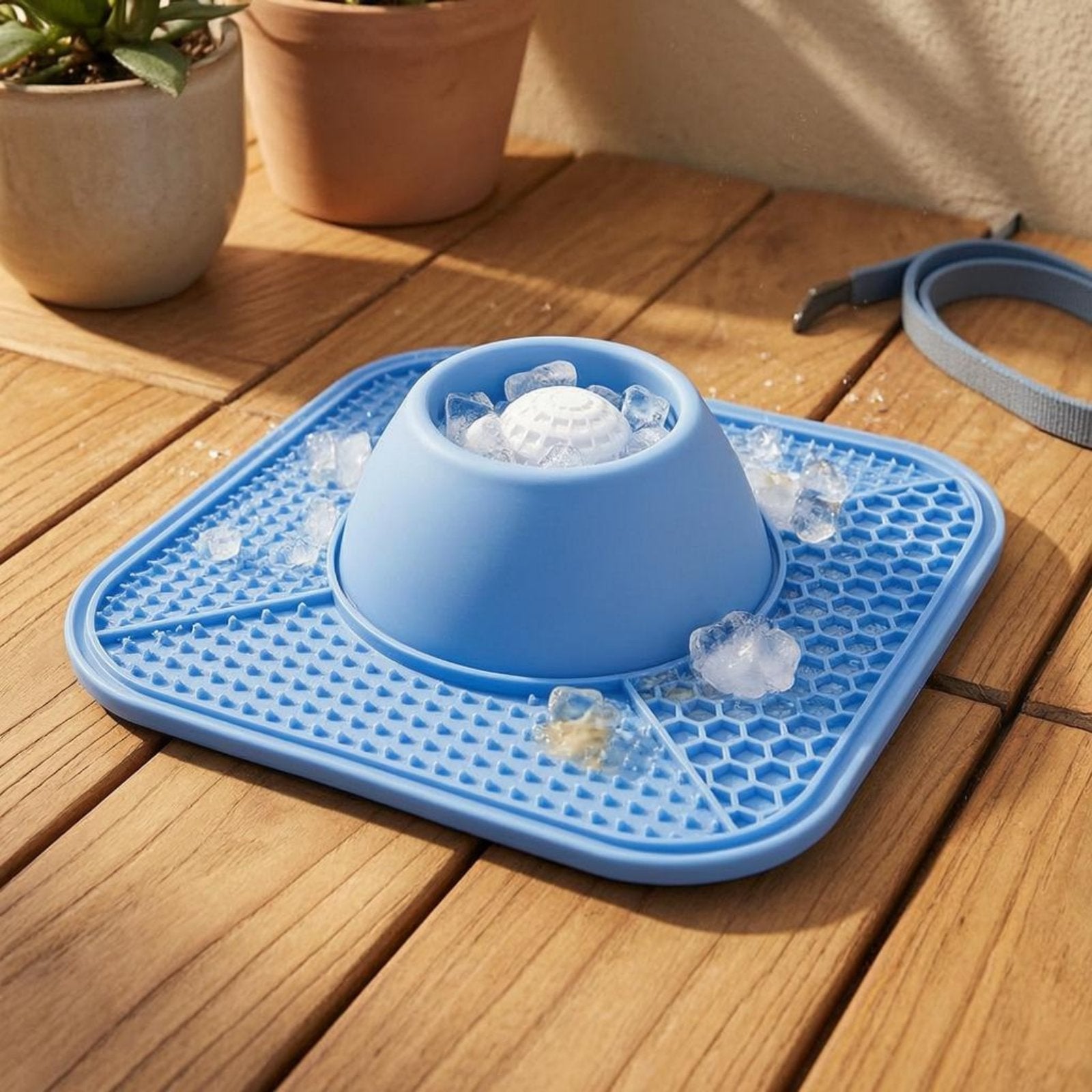 Square Slow Feeder Bowl Anti-Slip Slow Feeder Dog Bowl Dishwasher Safe