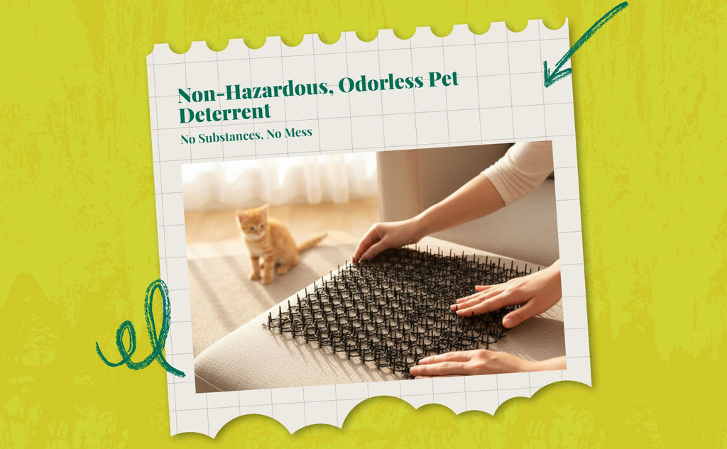 Cat Deterrent Mat, repelCat Prong Mat, Furniture Protector, Pet Training, Flexible Plastic, Indoor Outdoor