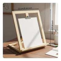 Tabletop Easel Foldable Desktop Art Stand Natural Wood for Display, Beginners