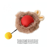 Soft Feline Toy Ball Ribbed Feline Ball Toy Compact for Cats
