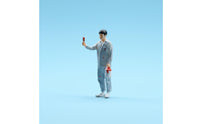 1/64 Scale Painter Figurine Realistic Design Miniature Scene Props