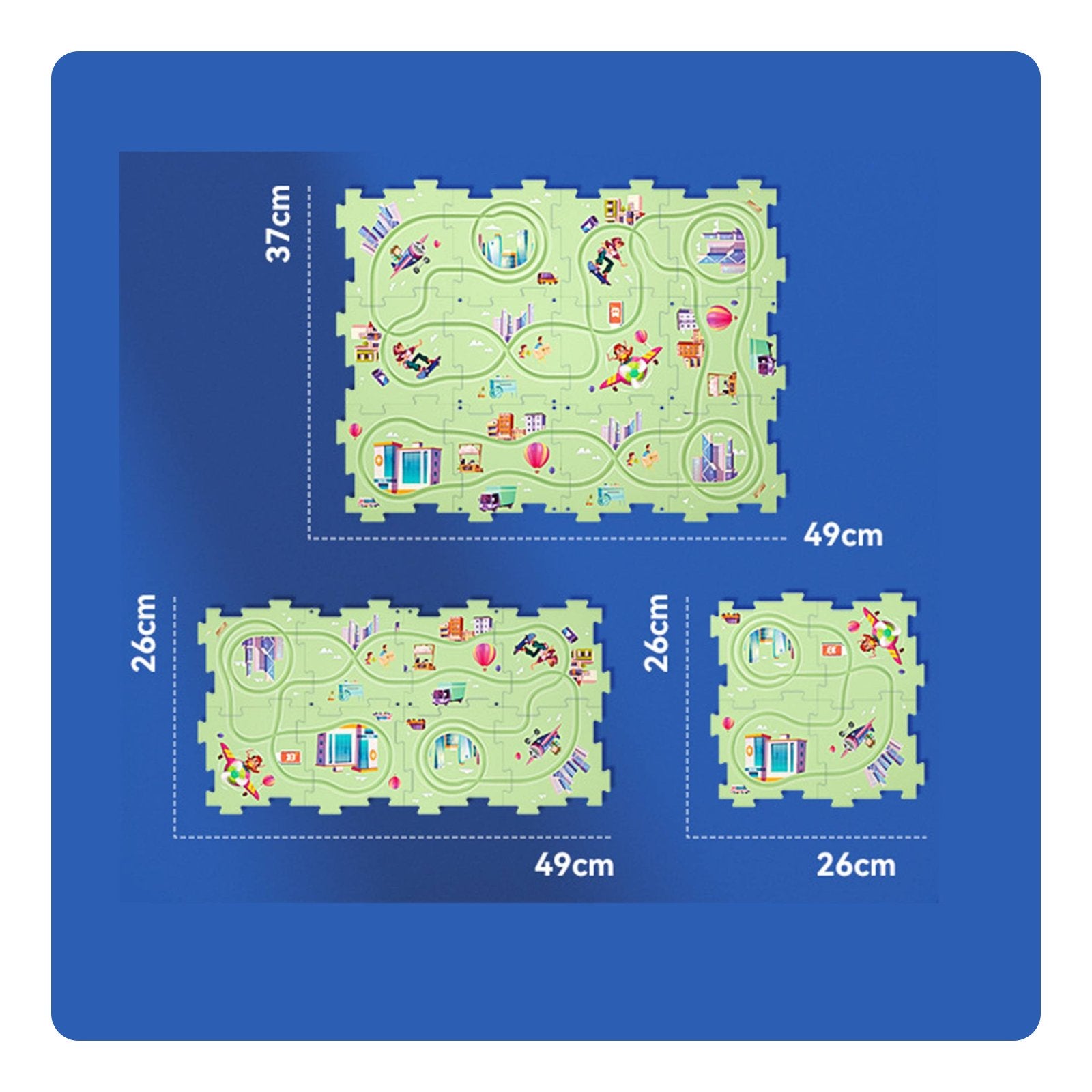Electric Car Track Playset ABS Material DIY Race Track Assembly Set for Boys