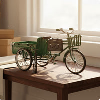 Tricycle Truck Model Spoked Wheels Three Wheel Truck Model Alloy Material Decoration for Home Display