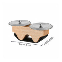 Steel Finger Clappers Long-Lasting Hardwood Body Finger Jingle Natural Wood