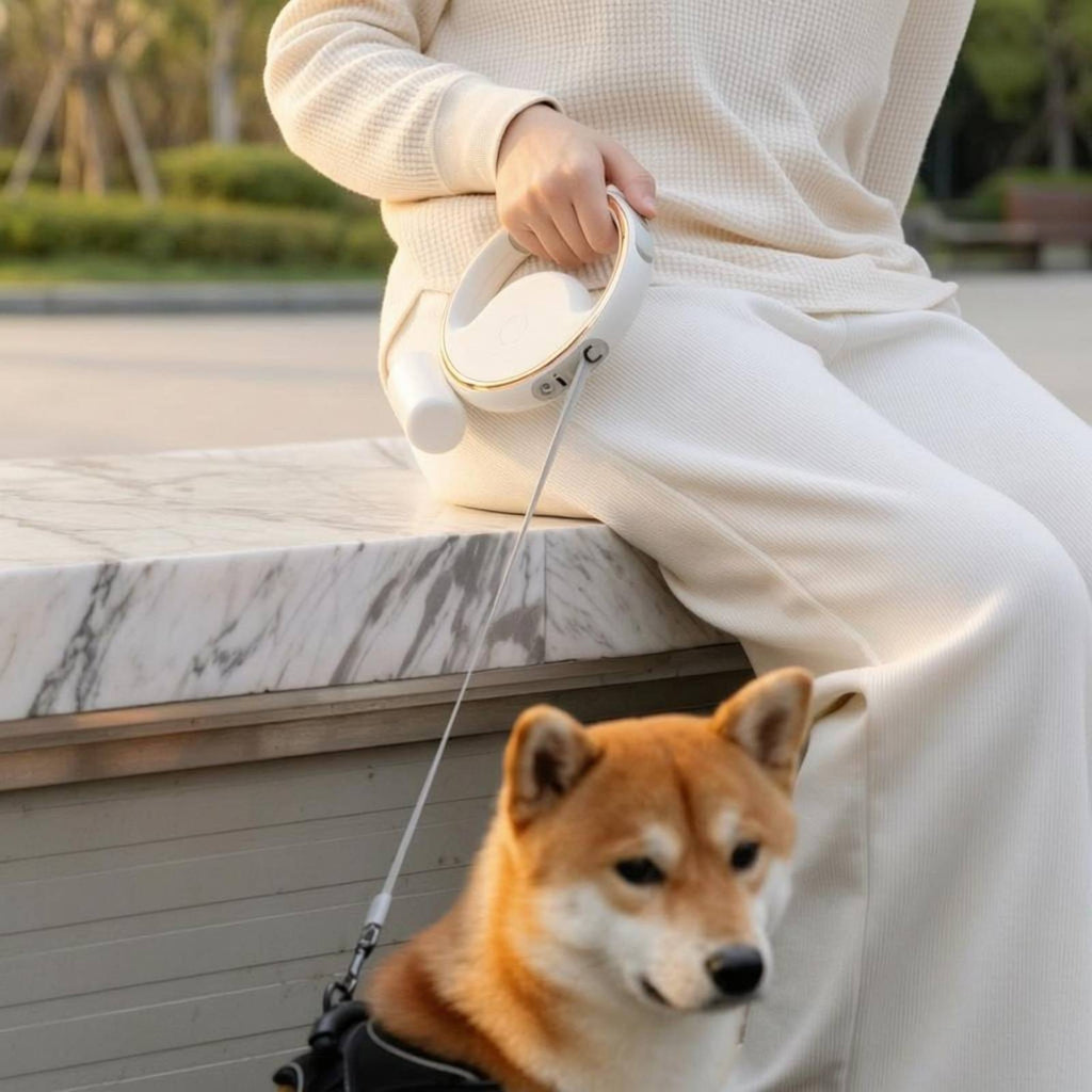 Automatic Retractable Pet Leash Extendable LED Retractable Leash Rust-Proof Hook
